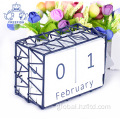 Wooden Calendar Wooden Vintage Storage Organiser with Calendar blocks Supplier